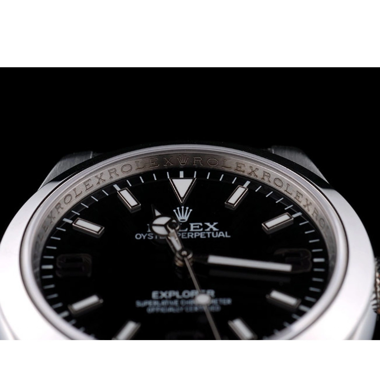 Aaa fake watches Stainless Dial Steel Rolex Black 41984 Explorer Bezel 0611